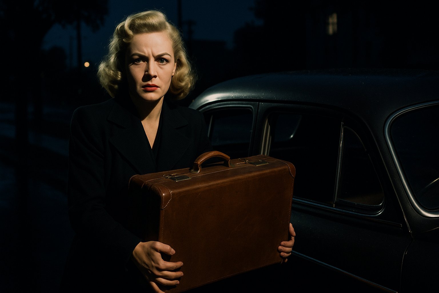 Affiche style film noir du film La Tigresse (Too Late for Tears, 1949)