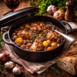 Visuel de la catégorie Gastronomie, avec plat traditionnel, ingrédients et ambiance de cuisine régionale